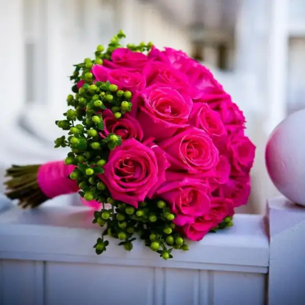 Букет невесты из розовых роз 